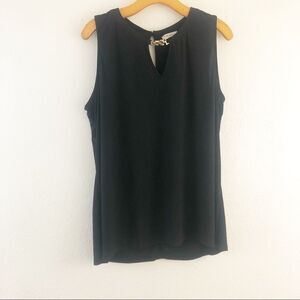Faith and Joy Sleeveless Black blouse chain detail size 3X
